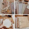 Förpackningspapper 260 st Retro biljetter frimärken lämnar blommor handbok minnesbok diy memo material pack po album Diary Monthly Plan 230601