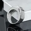 Serin Mens Moissanite Halkası Alerjik Serbest S925 STERLING Gümüş Moissanit Elmas Yüzük Erkekler Kadın Parti Düğün Güzel Hediye