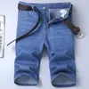 Estate 2022 Nuovi pantaloncini di jeans Nero Blu Sottile Moda Elastic Slim Business Casual Jeans Uomo Marca 28-40 P230602