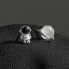 Cute Cartoon Astronaut Asymmetric Stud Women's Silver Simple Fashion Jewelry Accessories Earrings Gift G230602