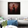 Kolorowy obraz figur na płótnie wieczny płomień Unikalny ręcznie wykonany grafika do sypialni