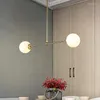 Hanglampen Lange Kroonluchter Postmodern Art Deco Living Ball Room Bar Counter Suspension Light Inclusief G9 Geometrisch