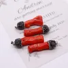Charms 1pcs/bag Natural Sea Bamboo Irregular Red Coral Jewelry Small Pendant DIY Necklace Bracelet Earring Making Gift 1pcs