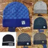 Fashion men's and women's letter designer hats plaid knit skull cap winter beanie brimless penny hat