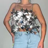 skirt Cutistation Star Patterned Sparkly Sequin Two Piece Set Women 2022 Body Chain Jewelry Cami Top+mini Skirt Sets Bikini Covers