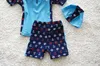 3 Pieces/Set Sports Children's Swimwear Hat+Shirt+Pants Set High Quality Surfing Beach Suit Boys' K56 P230602
