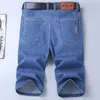 Estate 2022 Nuovi pantaloncini di jeans Nero Blu Sottile Moda Elastic Slim Business Casual Jeans Uomo Marca 28-40 P230602
