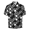 Men's Casual Shirts Casino Playing Cards Hearts Crosses Print Vacation Shirt Hawaiian Cool Blouses Mens Plus Size 4XL