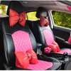 Nuovo carino Bowknot PU in pelle cumpulla cuscino cuscino cuscino cuscino cuscini di sicurezza automobilistica copertura poggiatesta per le ragazze per ragazze