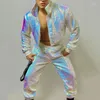 Stage Wear Hip Hop Jazz Dance Performance 2 Piece Costume Male Glitter Sequins Tops Pants Set Bar Club Party Rave Outfit Dancer