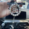 Nouveau diamant perle voiture pendentif mignon dessin animé coeur étoile glands rétroviseur ornements strass femme voiture Decro accessoires