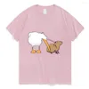 メンズTシャツメンズカピバラ面白い漫画グラフィックTシャツトップ女性カワイイファッションクルーネックシャツ半袖Tシャツ因果綿男性