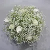 装飾的な花デラックスビッグホワイトジプシーローズオーキッドボールベビーブレスフラワーアレンジメントウェディングテーブルセンターピース装飾パーティーの小道具