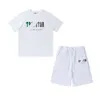 Trapstar Top New Men's T-Shirt Short Sleeve Outfit Chenille Trainingspak bedrukking Black Cotton London Streetwear S-XL