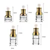 Packing Bottles Gold Glass Dropper Bottle 20 30 50Ml Luxury Serum With Shinny Cap For Essential Oil Drop Delivery Office School Busi Dh6Ky