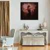 Kolorowy obraz figur na płótnie wieczny płomień Unikalny ręcznie wykonany grafika do sypialni