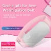 Foot Massager Belts Heated Electronic Warm Adjustable Temperature Heating Pad Women Waist Light Health Care Lower Back Vibration Therapy Pink 230602