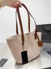 Designer Shopping cross body Rive Gauche Cesta de bolsa feminina de grande capacidade Bolsa de axila bagagem Bolsas de praia Bolsa de ombro trançada masculina Kits de higiene pessoal macios Clutch de linho