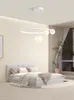 Hängslampor sovrum led lampa modern minimalistisk cirkel magisk bönkonst matsal belysning nordisk café bar hem dekoration ljuskrona