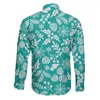 Mäns avslappnade skjortor Julstil Elements Men's 3D Printed Hawaiian Lapel Button Down Shirt Formell långärmad vår sommar