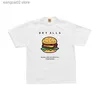 T-shirt da uomo 2022ss T-shirt uomo uomo donna cotone fiammato di alta qualità modello hamburger tee top T-shirt T230602