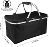 Portable Picnic Lunch Bag Ice Cooler Box Storage Travel Basket Cooler Cool Hamper Shopping Basket Bag Box QH1