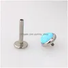 Labret Lip Piercing Jewelry Opal Stud Stone Labret Ring 16G Kit Body For Women Ear Cartilage Earring Ombligo Drop Delivery Dhqkv