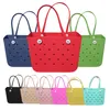 Sacs de rangement Extra Large sac de plage été EVA panier femmes fourre-tout en silicone avec trous pochette respirante Shopping 38/48cm