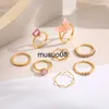 Band Rings 2022 Fashion New Women Jewelry Sets Variety Butterfly Heart Ring Set Wedding Engagement Ring Party Birthday Gift Jewelry J230602