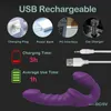 Vibromasseur gode ceinture sans bretelles avec télécommande pour femmes couples lesbiens G-Spot jouets sexuels adultes à double extrémité avec 10 modes L230518