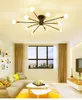 Chandeliers 10 Heads Modern Minimalist Personality Creative LED Lighting Home Bedroom Bathroom Decor Gold Black Chandelier Ceiling Lamp