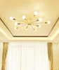 Chandeliers 10 Heads Modern Minimalist Personality Creative LED Lighting Home Bedroom Bathroom Decor Gold Black Chandelier Ceiling Lamp