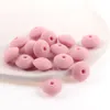 Baby Teethers Toys QHBC 100pcs 127mm Perline di lenticchie in silicone Accessori per massaggiagengive per neonati BPA Articoli nati gratuiti Collana per dentizione Catena per ciuccio DIY 230601