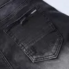 Jeans stack firmati Jeans strappati europei da uomo trapuntati con ricami strappati per pantaloni vintage di marca di tendenza da uomo piegati slim skinny moda Jeans pantaloni dritti 02