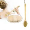 Wooden Cleansing Brushes Natural Bristle Body Brushes Massager Bath Shower Brush Long Handle Back Spa Scrubber