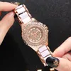 Relógios de pulso 2023 GEDI Fashion Ceramic Women Watches Top Ladies Quartz Watch 2 Pieces Relogio Feminino Hodinky