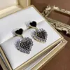 Stud Exquisite Heart Shape Earrings For Women Shining Zircon Love Pearl Earring Girl Jewelry