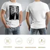 Polos męski anatomia biała kości szkieletowa koszulka T-shirt ponadgabaryt zabawny designer