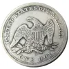 Cópia de moeda banhada a prata US 1840-1865 30 peças sentadas Liberty Dollar