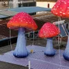 RGB Inflatable Party Mushroom Giant Crooked Mushrooms DJ Decor LED Plant Model with Remote Control for Event Decoration