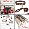 Dog Collars leashes no pl harness Designer Dogs Collar Set Classic Plaid Leather Pet Leash for Small Medium Cat Chihuahua Bldog Po Dhaz5