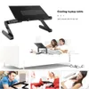 LapDesks Aluminium Alloy Folding Lapdesks Bed Laptop Computer Desk justerbara anteckningsbok surfplattor Stativs Tray Folding Table