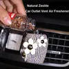 New Crystal Daisy Flower Car Air Freshener Outlet Vent Clip Air Conditioner Car Perfume Zeolite Fragrance Auto Decor for Girl Ladies