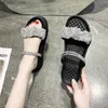 Dress Sandals 2021 New Women's Summer Fairy Fengshui Diamond Outer Wear Thick-Soled Muffin Two-Way Wear Beach Slippers L230518