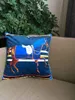 Deluxe Modern Embroidery Blue Horse Designer Pillow Case Sofa Cushion Cover Home Bedding Decorative For Sofa Home 20230705