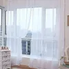 Curtain Solid Color Bedroom Drap Sheer Wedding Glass Yarn Voile Door Window Screening Valances Home El Decor D35