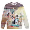 Men's Hoodies My Clueless First Friend Anime O-Neck Sweatshirt Women/Men Fashion Long Sleeve Sweatshirts 3D Prints Casual Clothes