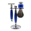 Blades Barber 3 In 1 Luxury Men's Beard Razor Set Professional Brush Bowl Stand Holder Wet Shaving Razor Stainess Steel