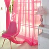 Curtain Solid Color Bedroom Drap Sheer Wedding Glass Yarn Voile Door Window Screening Valances Home El Decor D35