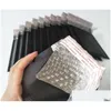 Förpackningsväskor 100 st 110x130mm matt svart bubbla kuvert mailare vadderat kuvert med post aluminium folie droppleveranskontor s dh0zh